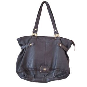 The Sak Brown Pebbled Leather Torrance Shoulder Bag Zip Close Casual